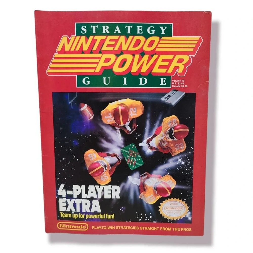 VTG Nintendo Power Strategy Guide 4-Player Extra 1990 Volume 19 NES Sports
